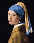 Tapyba pagal skaičius: MERGINA SU PERLO AUSKARU Jan Vermeer 40x50 dėžutėje