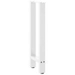 Kavos staliuko kojelės, balta, 2 vnt., 38x(72-73)cm, plienas