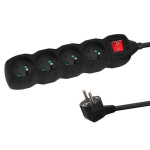Įkroviklis - tinklo adapteris Esperanza Multiprise ELK212K 4 lizdai, 1,5 m, juodas