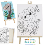 Tapybos rinkinys molbertas + drobė + dažai spalvinimo koala meno rinkinys