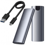 Aliuminio korpusas USB C 3.1 M.2 NVME NGFF SSD 10 Gb/s kaupikliui
