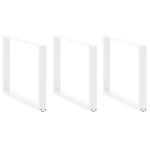 Kavos staliuko kojelės, u formos, 2 vnt., balta, 100x(72-73) cm