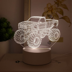 3D sunkvežimio LED lempa, Monochromatinė &scaron;ilta &scaron;viesa