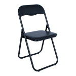 Sulankstoma kėdė Home4you CATERINA juoda PVC moderni