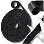 Juoda Velcro juosta kabeliams, 5m - organizatorius laidams