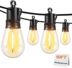 LED lauko &scaron;viesos, 50ft, 16 dimming, S14 Edison, prijungiamos, sodui/terasai