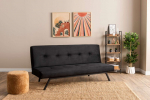 Asir moderni juoda sofa-lova, 180&times;100 cm miegamoji dalis