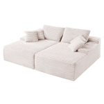 Dviguba poilsio sofa i&scaron; velvetinio audinio