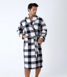 Cocoon Vyri&scaron;kas chalatas 581016 01, baltas/pilka 581016*01-XL