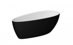 Vonia Besco Goya A-Line Black&White Matt, 160 x 73 cm (sifono su persipylimu dangtelis baltos spalvos)