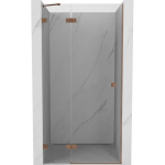 Du&scaron;o durys Mexen Lunar, kairinės, 100 cm, transparent/brushed copper