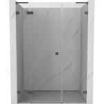 Du&scaron;o durys Mexen Lunar L, kairė, 140 cm, transparent/gun metal