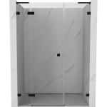 Du&scaron;o durys Mexen Lunar L, kairė, 140 cm, transparent/black