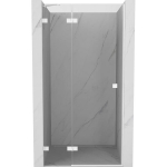 Du&scaron;o durys Mexen Lunar, kairinės, 105 cm, transparent/white