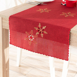 Markizeta kalėdinis stalo takelis Shiny Snowflakes, 50x100 cm