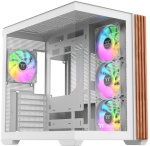 Korpusas Žaidimų PC Korpusas - Thermaltake - View 380 - Vidutinė Bok&scaron;tas - Baltas - ARGB Ventiliatoriai 3x120 mm - USB 3.2 Type C