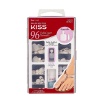 Dirbtinių kojų nagų rinkinys su klijais trumpais KISS 96 vnt. patarimų