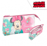 Vaiki&scaron;kas Trijų Skyrių Minnie Mousie Vaikų Mokyklinis Pie&scaron;tukinis Dėklas Euroswan 21 Cm