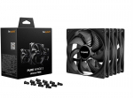 Be Quiet Korpusinis ventiliatorius PURE WINGS 3 BL139, 140mm, 5-13.2V, 0.96mmH2O, 1200RPM, 3 ventiliatoriai, juodas