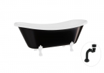 Vonia Besco Amelia B&W 190, Black/White+White, su sifonu Klik-klak Black