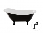 Vonia Besco Otylia B&W 160, Black/White+Black, su sifonu Klik-klak Black