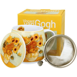 Puodelis su arbatinuku 430 ml "saulėgrąžos" pagal Van Gogą