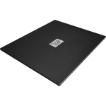 Stačiakampis du&scaron;o padėklas Mexen Hugo SMC, 140 x 100 cm, Black+Inox