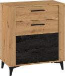 Komoda Meblocross Sigma SIG-05, ruda/juoda