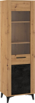 Auk&scaron;ta vitrina Meblocross Sigma SIG-15, ruda/juoda
