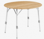 Turistinis stalas Outwell Custer Round, 90x90x48.5&ndash;70 cm, rudas