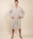 Chalatas moterims/vyrams Textile Idea, rusvas
