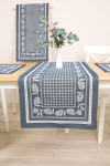 Textile Idea stalo takelis Mėlynos ramunės, 45x140 cm
