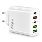 Įkroviklis 65 W su 5 jungtimis (USB-C ir USB-A), greitas PD3.0 įkrovimas