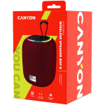 Ne&scaron;iojama &bdquo;Canyon BSP-8&ldquo; 10 W &bdquo;Bluetooth&ldquo; kolonėlė &ndash; raudona