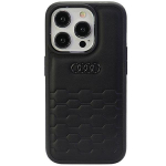 Audi GT sintetinės odos dėklas iPhone 15 Pro - juodas