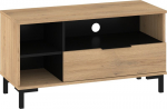 TV staliukas Meblocross Fresh FRE-12, &scaron;viesaus ąžuolo/juodos spalvos