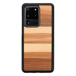 Man & Wood medinis dėklas skirtas Samsung Galaxy S20 Ultra &ndash; rudas