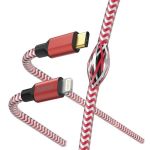 Hama 00183310 USB-C į Lightning "Atspindintis" kabelis, 1.5 m, raudonas
