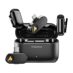 maono Wave T1 Mini (USB-C &ampampamp Lightning + Charge Case) Juodas (Juodi) Belaidžiai Mikrofonai