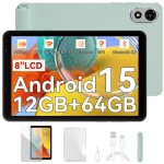 Plan&scaron;etinis kompiuteris Blackview ZENO 1 8" FHD AI x Android 15, RAM 12 GB ROM 64 GB/SD 2 TB, 6000mAh Widevine L1 1080P WPS Žalia