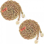 2 vnt. G80 Plieninės Tempimo Grandinės Rinkinys &ndash; 9,5 mm x 6 m, 3220 kg Talpa