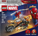 LEGO Marvel 76335 Žmogus-Voras ir jo motociklas prie&scaron; Ghost Rider - Žaislas berniukui ar mergaitei 6 metų