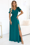 Eleganti&scaron;ka maksi suknelė, žalia