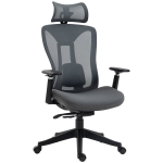 Vinsetto ergonominė biuro kėdė su atlo&scaron;imo funkcija, tinklelio audinys, pilka