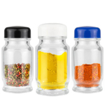 50x 50ml stikliniai prieskonių indeliai su sandariu dangteliu