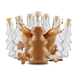 20x Stiklinės "eglutės" buteliukai 100ml su kam&scaron;teliu