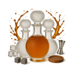 5x Stiklinė Karafa Luna 500 ml &ndash; Eleganti&scaron;kas Laikymas ir Dovana