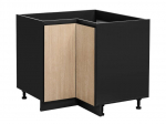 Virtuvinė spintelė Roma D&oacute;ł 90x90/81 2D, ruda/juoda