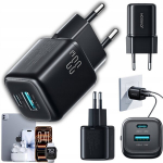 Joyroom JR-TG7 33W USB-A + USB-C Sieninis įkroviklis - juodas