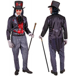 "GREITAS VAMPYRŲ KOSTIUMAS" (&scaron;varkas, kelnės, kepurė, jabot)